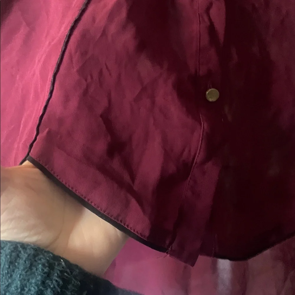 Chloe K Deep Red Button-Down Shirt FINAL PRICE! - Picture 2 of 4